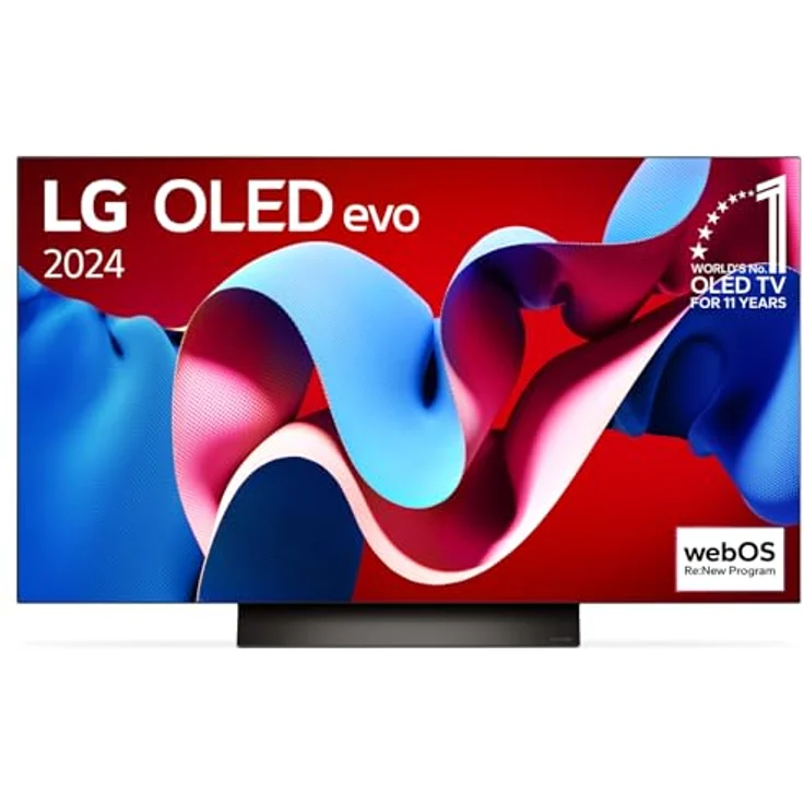 LG OLED48C47LA TV 48" (121 cm) OLED evo Fernseher (α9 Gen7 4K AI-Prozessor, Dolby Vision, bis zu 120Hz) [Modelljahr 2024], Schwarz – Bild 1