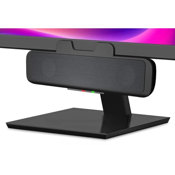 Cyber Acoustics CA-2890, USB-Lautsprecherleiste, USB-betrieben, einfach am Monitor zu befestigen, praktische Bedienelemente, Schwarz – Bild 1