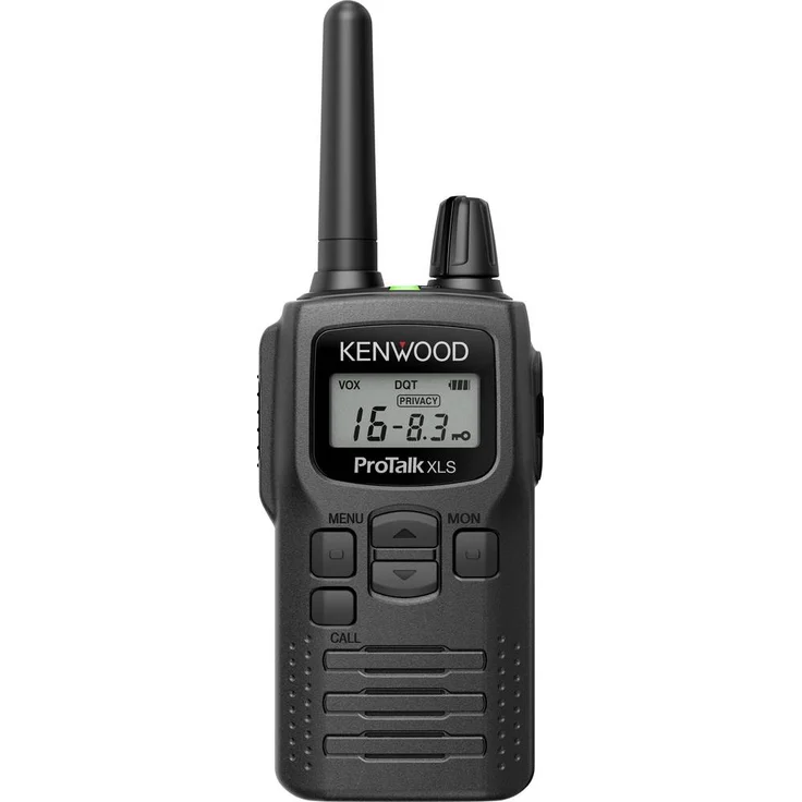 Kenwood PMR-446 PKT-300 Handfunkgerät, kompaktes Lizenzfreies Funkgerät mit Li-Ion-Akku und Ladeschale