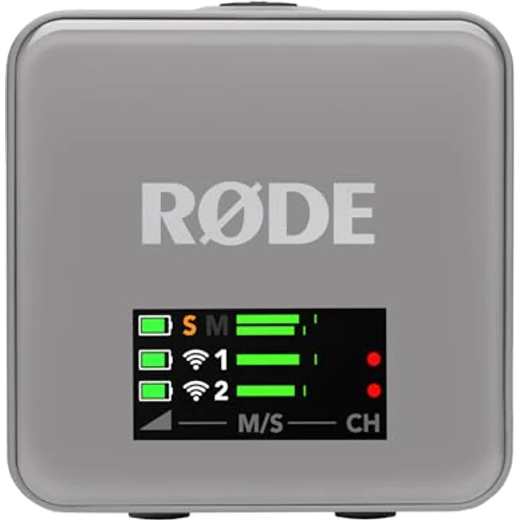 RØDE Wireless GO Gen 3, digitales 2-Kanal Funkmikrofonsystem in Stone Grau mit 32 GB Speicher und Softcase – Bild 2