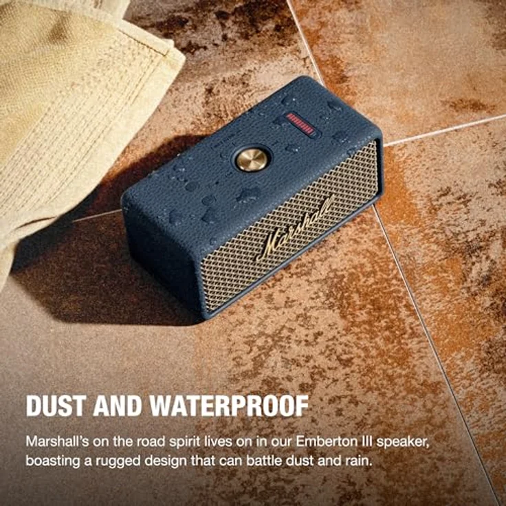 Marshall Emberton III Tragbarer Bluetooth-Lautsprecher mit über 32 Stunden Akkulaufzeit, staub- und wasserdicht, Mitternachtsblau – Bild 5
