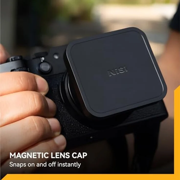 NiSi JetMag Pro Magnetfilter Kit für Fuji FUJIFILM X100VI / X100V / X100T / X100S / X100F / X100, inkl. NC UV Filter 49mm, magnetische Rechteck-Streulichtblende, magnetischer Objektivdeckel, Schwarz – Bild 4