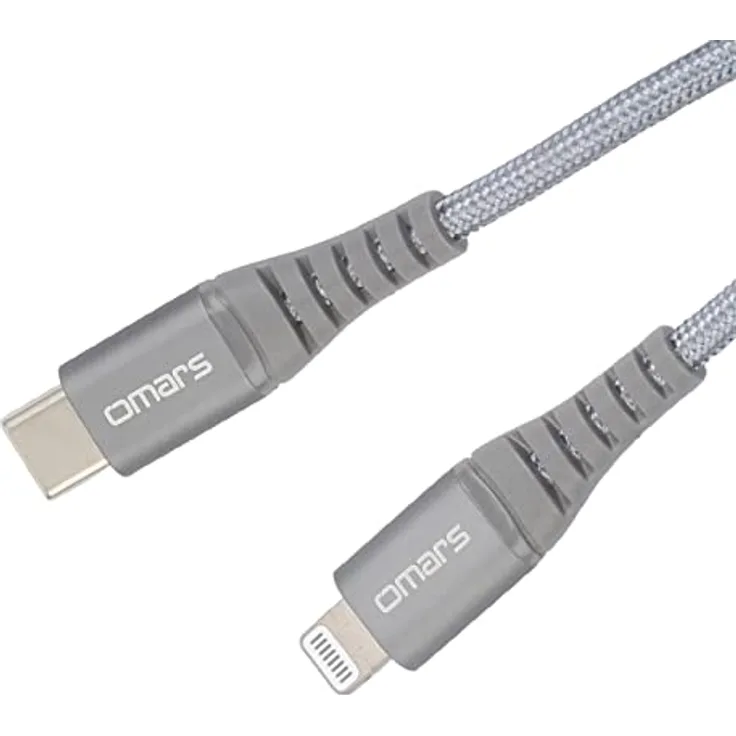 Omars iPhone Kabel 1M iPhone Ladegerät MFi Zertifikat Long Lightning Kabel Schnellladegerät für iPhone 13 12 Pro Max Mini 11 SE 2020 X XS Max XR 8 Plus 7 6s 6 5 5s 5c iPad-Grau