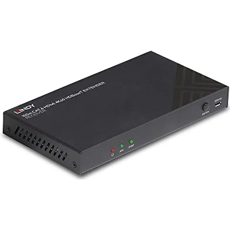 Lindy 38342 HDMI HDBaseT Receiver, KVM Switch mit 4K Auflösung, 100 m Übertragungsstrecke, Schwarz