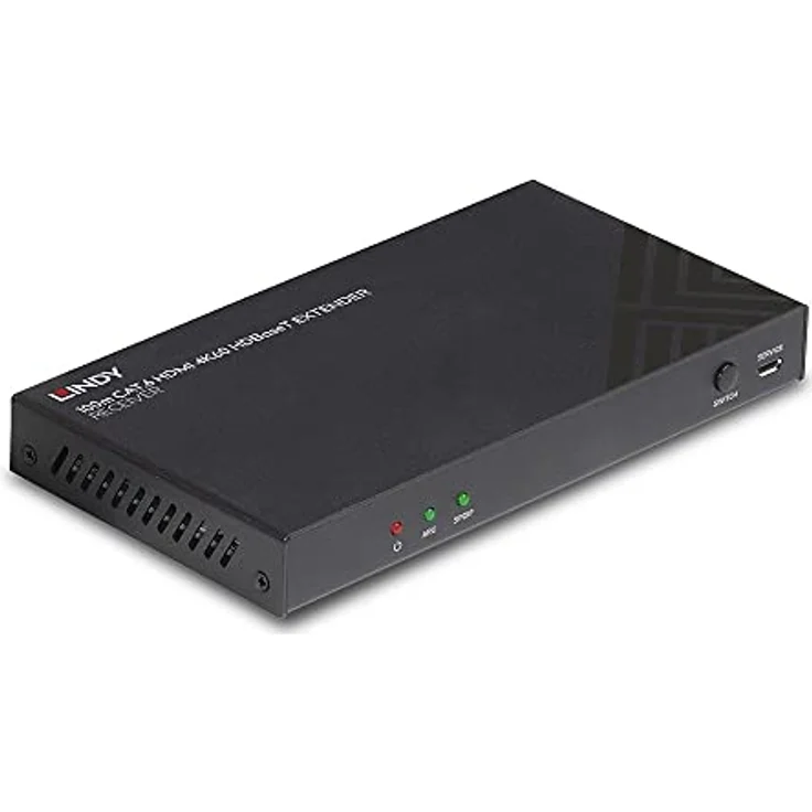 Lindy 38342 HDMI HDBaseT Receiver, KVM Switch mit 4K Auflösung, 100 m Übertragungsstrecke, Schwarz – Bild 1