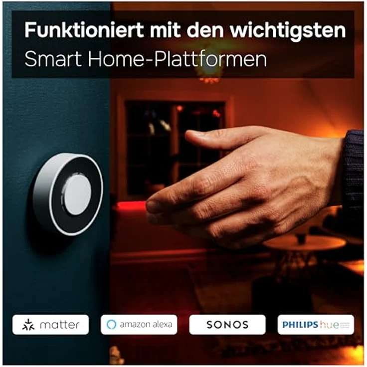 Flic Twist Starter-Pack: Kabelloser Smart Home-Controller – Steuern Sie Licht, Musik, Jalousien & Routinen mit Drücken, Drehen, Doppeldrücken, voll konfigurierbar, inkl. Flic Twist & Hub Mini – Bild 4