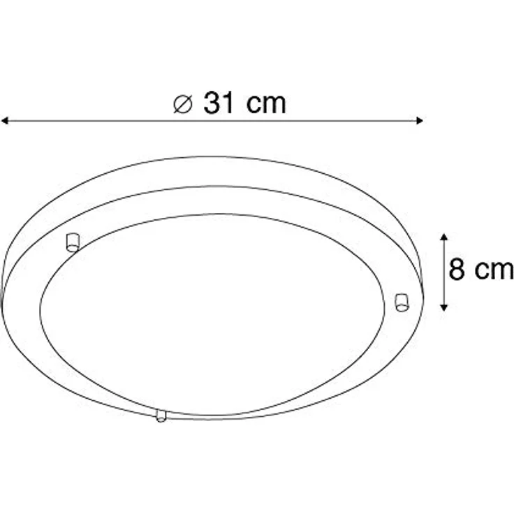 Qazqa - Design Moderne Außen Deckenleuchte Stahl Silber nickel matt IP44 - Yuma 31 - LED geeignet E27 – Bild 4
