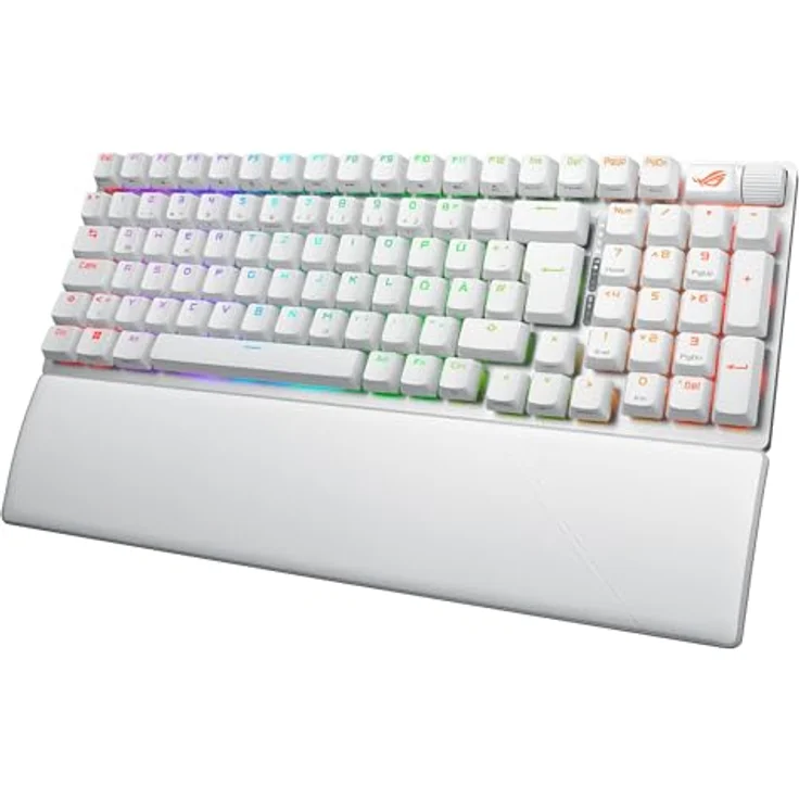ASUS ROG Strix Scope II 96 Wireless White, Kabellose/Kabelgebundene Tastatur in Weiss – Bild 2