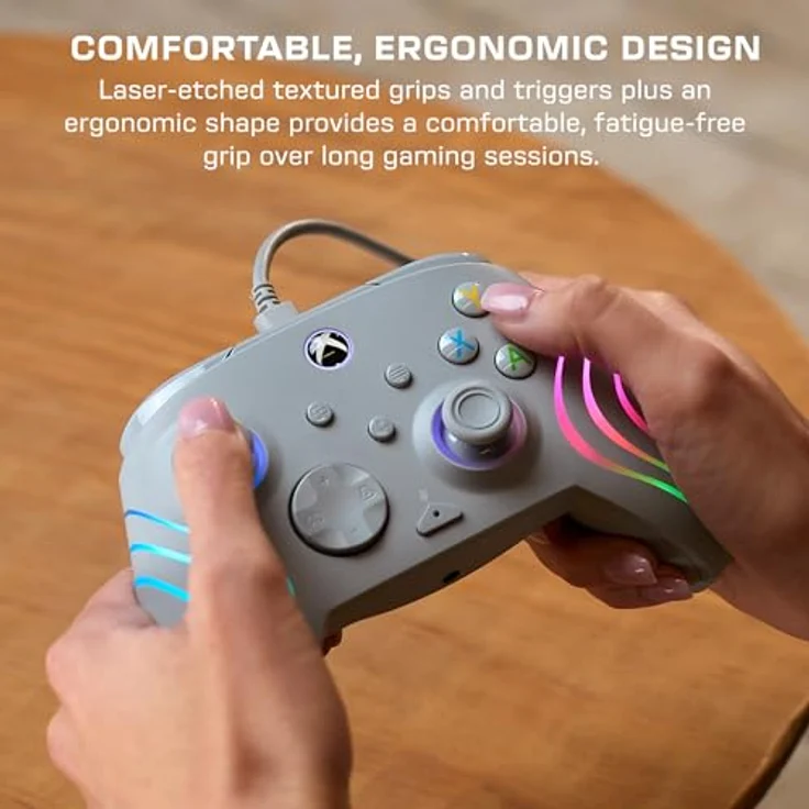 Turtle Beach Afterglow Wave Wired Controller · XB, Gaming Controller mit RGB-Beleuchtung, ergonomischem Design und programmierbaren Tasten, Grau – Bild 9
