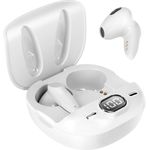 LinQ Bluetooth Kopfhörer mit Freisprecheinrichtung + Touch-Control, Weiß - Integriertes Mikrofon und 5,5 Stunden Akkulaufzeit