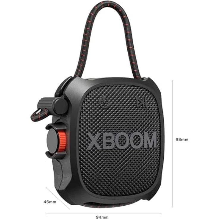 LG XBOOM GO XG2TBK, High Power Speaker, Bluetooth, Powerful Bass, IP67 Waterproof and Dustproof, Military Resistance, DJ Functions, Karaoke, Customizable Lighting, Black – Bild 2