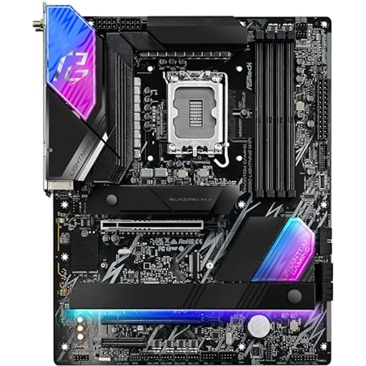 ASRock Intel Core Ultra Z890 Lightning WiFi 7 Phantom Gaming 256GB ATX Motherboard M.2 LGA1851RL-ILM, Dual ThunderboltTM 4 Type-C, Werkzeugloser mehrschichtiger M.2-Kühlkörper – Bild 3
