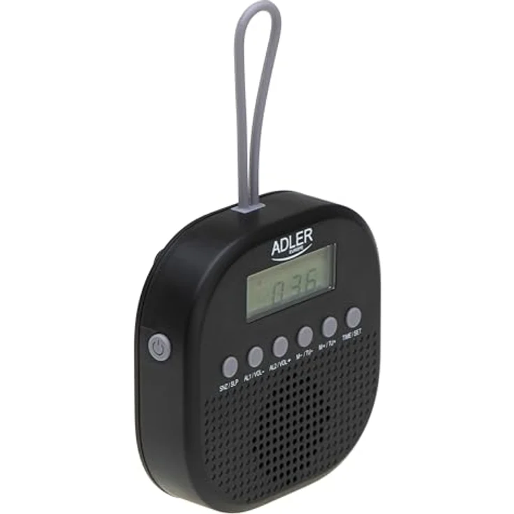 Adler AD 1912 Wasserdichtes Universalradio Batteriebetrieben Radiowecker Snooze Funktion schwarz – Bild 11