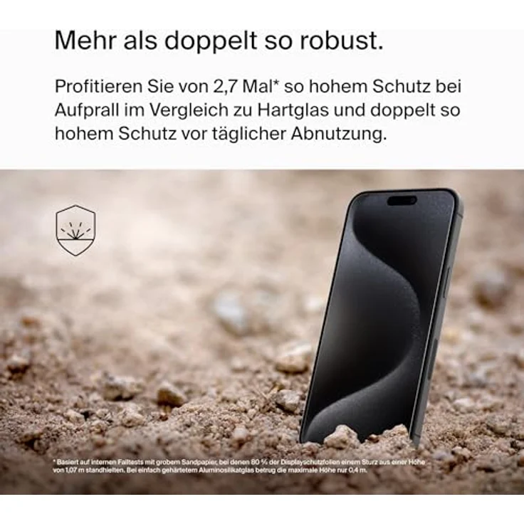 Belkin ScreenForce UltraGlass 2 antimikrobielle iPhone 15 Pro Max Display-Schutzfolie, kratzfest, dünnes Glas, in Tests bestätigter Härtegrad 9H, mit Positionierungsschale zur blasenfreien Anbringung – Bild 3