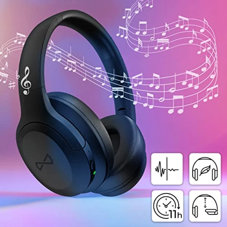 FOREVER BTH-700, Kabellose Bluetooth Kopfhörer mit Active Noise Cancelling (ANC), 11 Stunden Akkulaufzeit, für Handys/TV/Reisen/Home Office – Bild 2