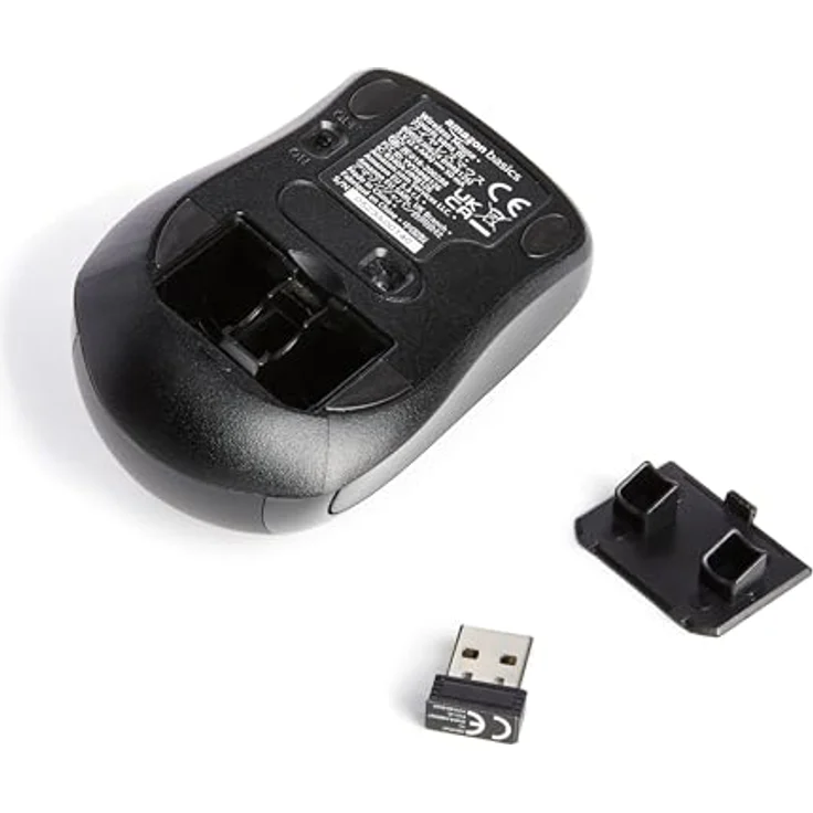 AmazonBasics Schnurlose Maus mit Nano-Empfänger (schwarz) – Bild 4