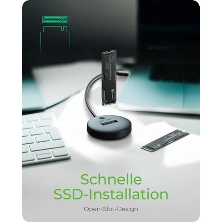 ICY BOX IB-1610MCD-C31, Dockingstation für NVMe & SATA M.2 SSD, USB-C mit 10 Gbit/s Geschwindigkeit, kompakt und tragbar – Bild 4