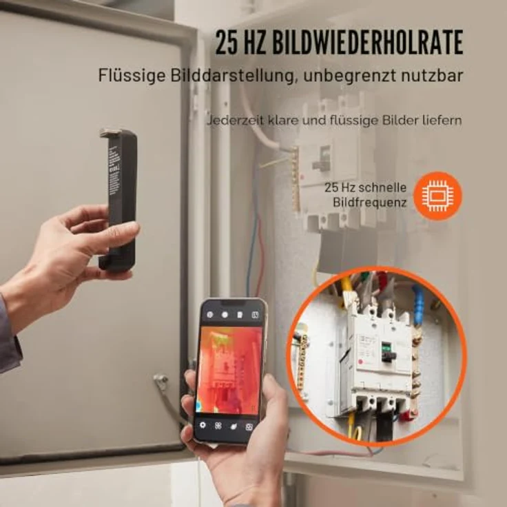 VEVOR Wärmebildkamera für Android und IOS, kabellose Infrarot-Wärmebildkamera mit 256 x 192 IR-Auflösung, WLAN, PIP-Modus und 25 Hz Bildwiederholfrequenz – Bild 4