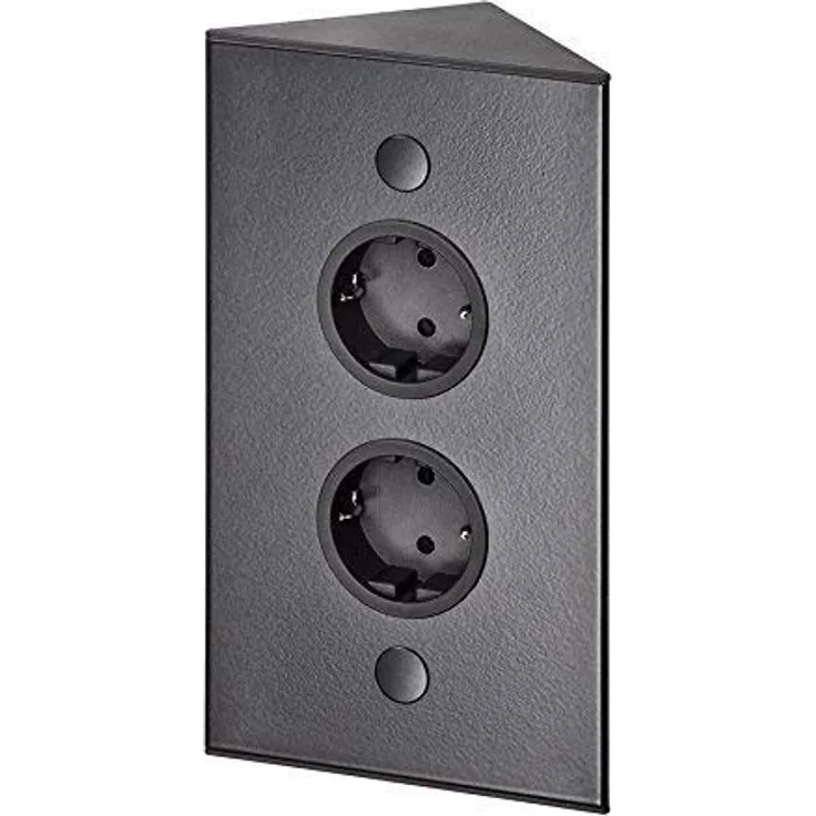 Thebo Schuko Mehrfach Küchensteckdose RIVA Ecksteckdose schwarz *564125
