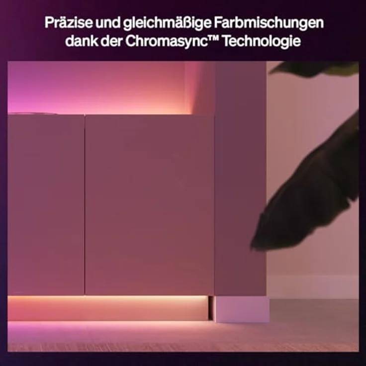 Philips Hue Flux 3m LED-Lightstrip, 1200 lm, RGBWWIC, flexible Innenbeleuchtung, Chromasync™-Farben, zuschneidbar, erweiterbar, App- und Sprachsteuerung – Bild 5