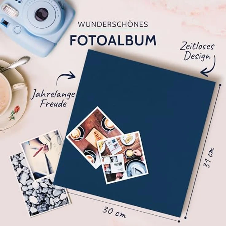 goldbuch Fotoalbum, Summertime, 30 x 31 cm, 100 weiße Seiten mit Pergamin-Trennblättern, Leinen, Hellblau, 31711 - Preisvergleich – Bild 2