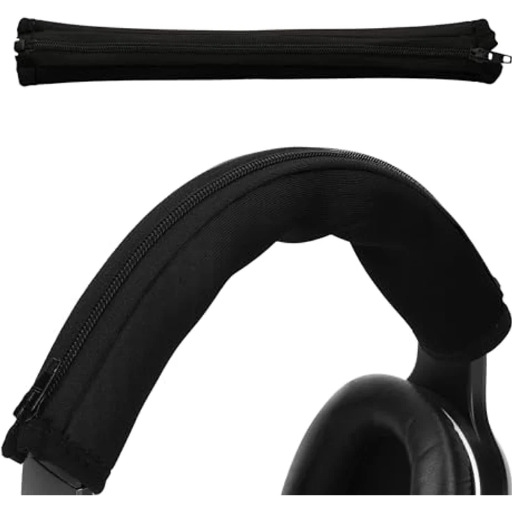kwmobile Kopfband Abdeckung für Beats Studio 3 / Studio2 / Solo 3 / Solo 2, Neopren Stirnband Polster mit Reißverschluss, schwarzer Kopfhörer Schutz – Bild 1