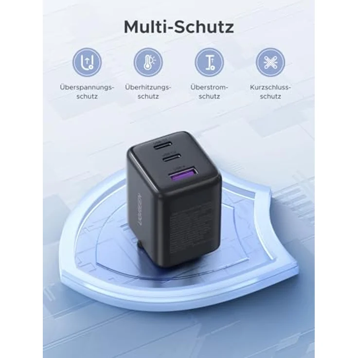 UGREEN USB C Ladegerät 30W, 3-Port GaN Netzteil, PD Schnellladung für iPhone 17, kompakt und sicher – Bild 5