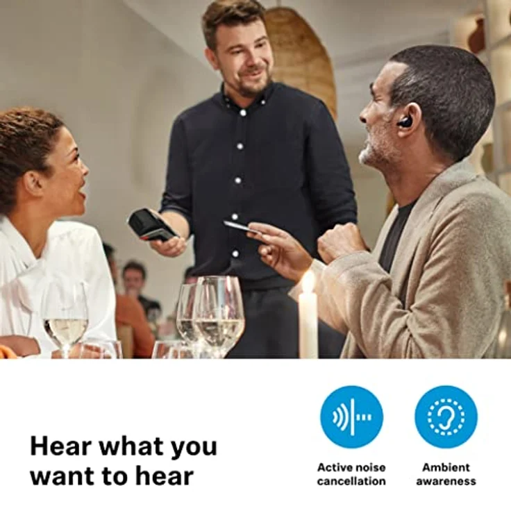 Sennheiser Conversation Clear Plus - True Wireless Bluetooth Hörlösung mit Sprachanhebung und aktiver Geräuschunterdrückung (ANC) - Schwarz – Bild 3