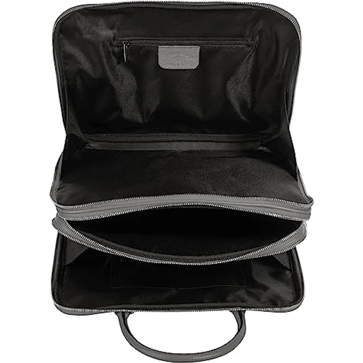 Cluty Aktentasche, echt Leder, Made in Italy, 28x35x13 cm, mit abnehmbarem Schultergurt und mehreren Fächern – Bild 6