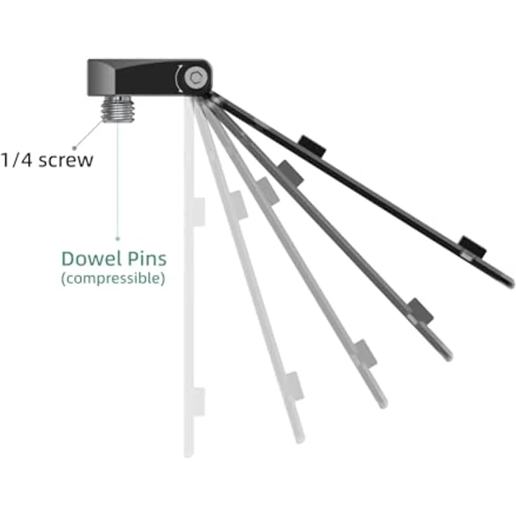 Accsoon SeeMo ACC05 Montageadapterplatte 1/4 Zoll, multifunktionale Zubehörklemme für iPhone und iPad Käfige, leichtes Aluminium mit Schnellverschluss und Dämpfungsscharnier – Bild 2