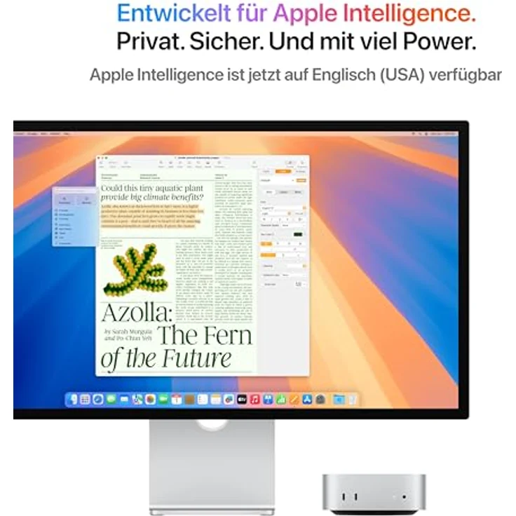 Apple Mac Mini (2024), Apple M4 MU9D3D/A 16 GB RAM, 256 SSD, macOS, Silber – Bild 4