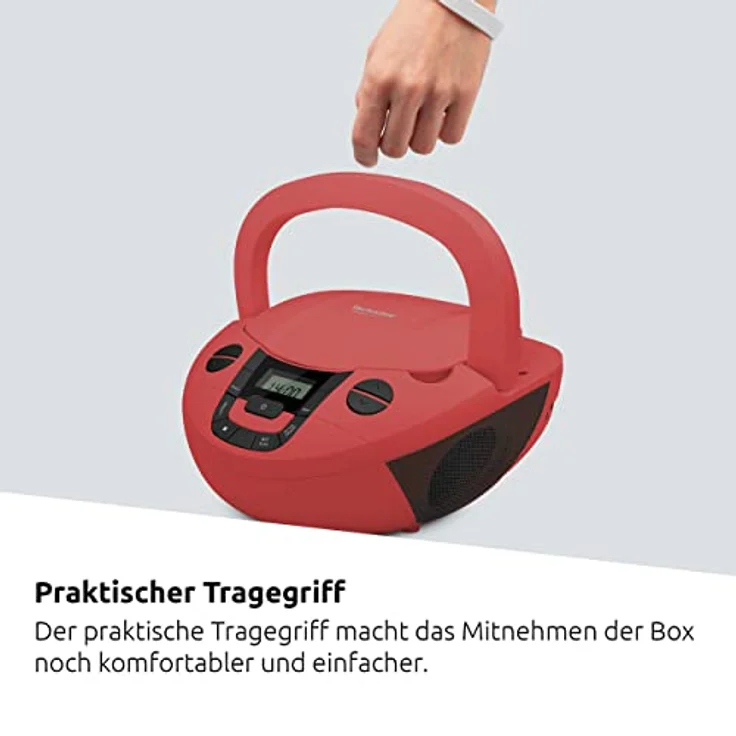 TechniSat Viola CD-1 - tragbarer Stereo CD-Player, Boombox mit Tragegriff, Bluetooth, 2 x 1 Watt – Bild 8
