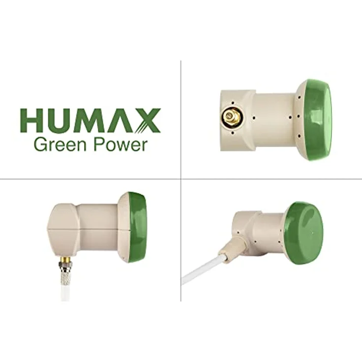 HUMAX Green Power Single-LNB, Stromspar-LNB, Satelliten universal LNB, LTE-Filter, 1 Teilnehmer inkl. Wetterschutzgehäuse und vergoldete F-Buchse, für digitales Fernsehen in HD, Full HD und 4K UHD – Bild 2