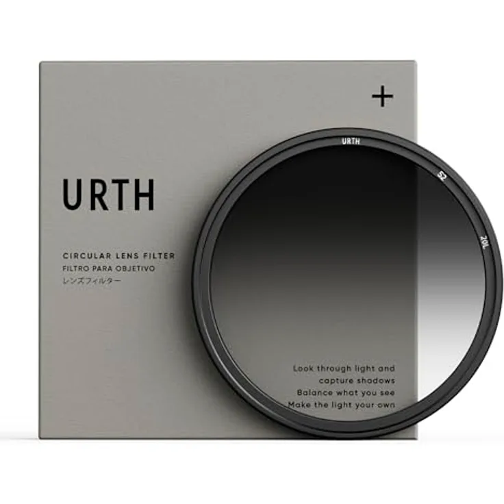 Urth 52 mm Grauverlaufsfilter Soft ND8 GND Filter (Plus+), Lichtreduzierung um 3 Blendenstufen, deutsche SCHOTT Glas, lebenslange Garantie, Grau
