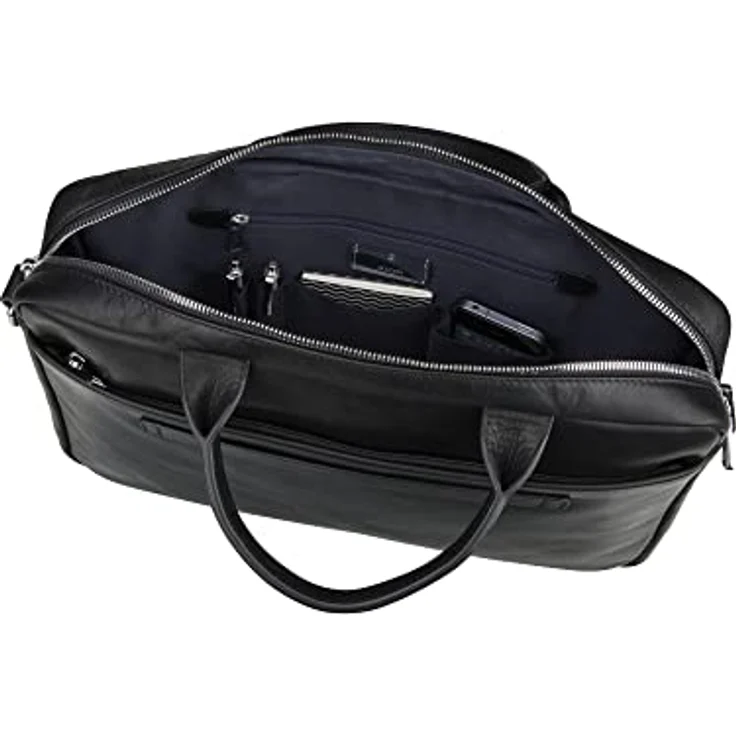 JOOP! Loreto Pandion BriefBag SHZ, edle Aktentasche aus hochwertigem Fettleder für Herren, schwarz, 39 x 8 x 29 cm – Bild 4