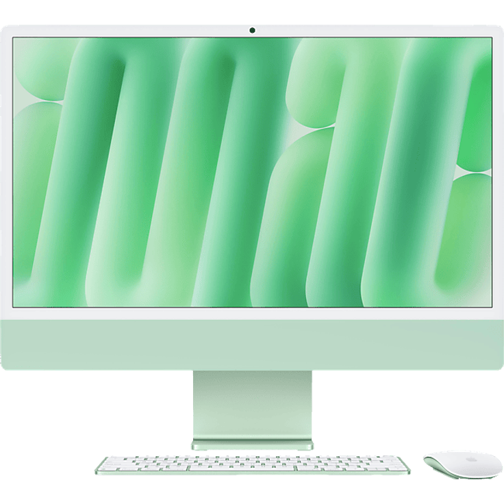 Apple iMac 24" (2024), MD2Q4D/A, Apple M4 10-Core GPU, 24 GB RAM, 512 SSD, Grün – Bild 1