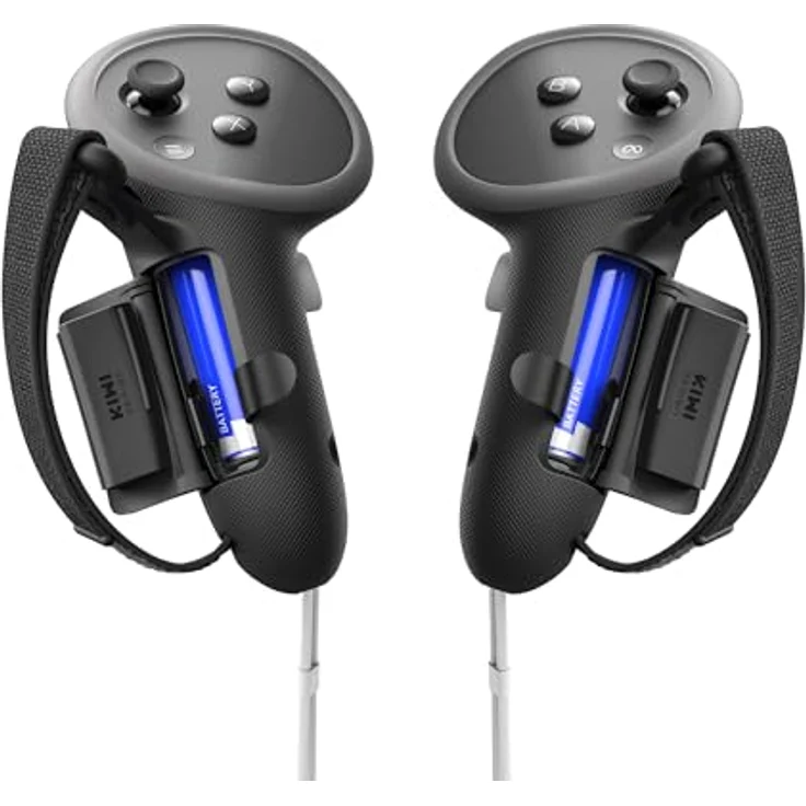 KIWI design G4 Pro Controller Griffe Kompatibel mit Meta Quest 3/3S, Akkreditiert von Meta, Silikonhülle, Anti-Rutsch-Textur, Verstellbarer Riemen – Bild 1