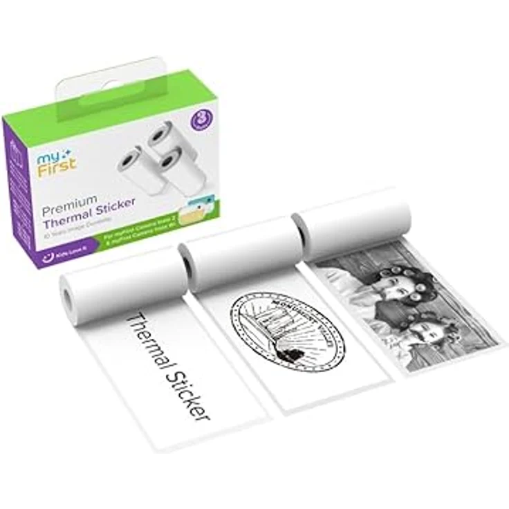 myFirst Fotopapier Thermoaufkleber für myFirst Insta Wi & Insta 2 - Dunkle Bilddichte, 10 Jahre Haltbarkeit - 3,6 Meter – Bild 3
