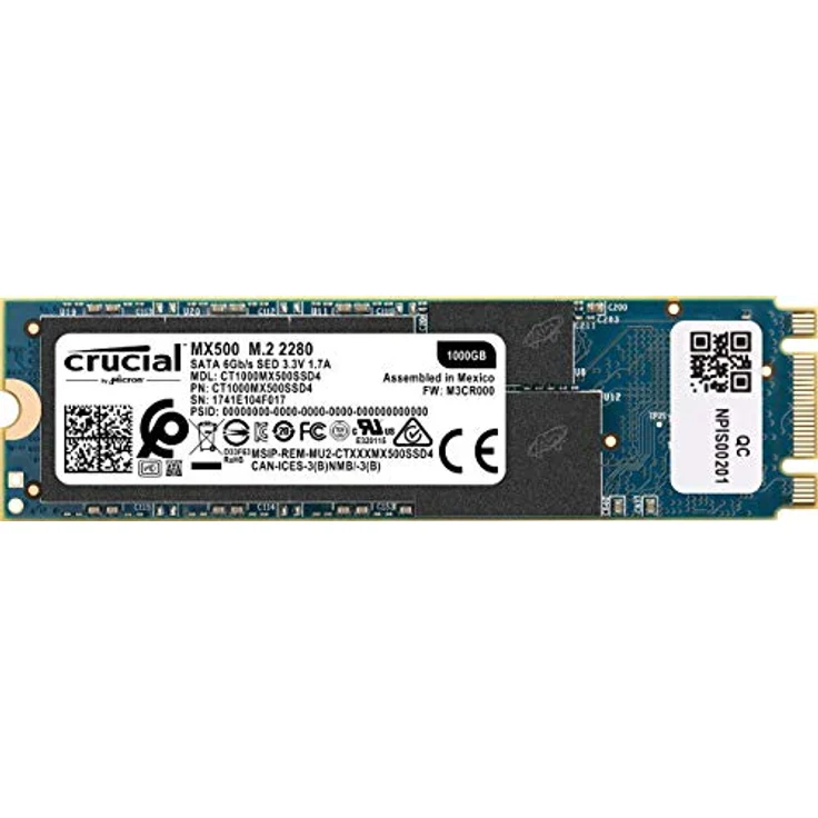 Crucial MX500 - Solid-State-Disk - verschlüsselt - 1 TB - intern - M.2 2280 - SATA 6Gb/s - 256-Bit-AES - TCG Opal Encryption 2.0 (CT1000MX500SSD4) – Bild 4