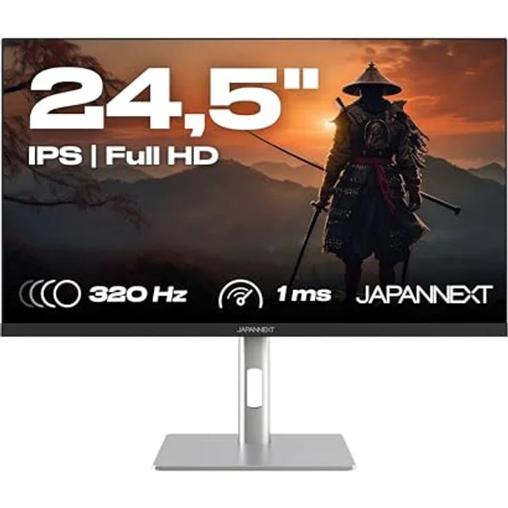 JapanNext Gaming Monitor JN-IPS245G320F-HSP, 24,5" IPS 320Hz 1ms Full HD (1920x1080), Höhen- & Neigungsverstellung, integrierte Lautsprecher, G-Sync/FreeSync, schwarz – Bild 1