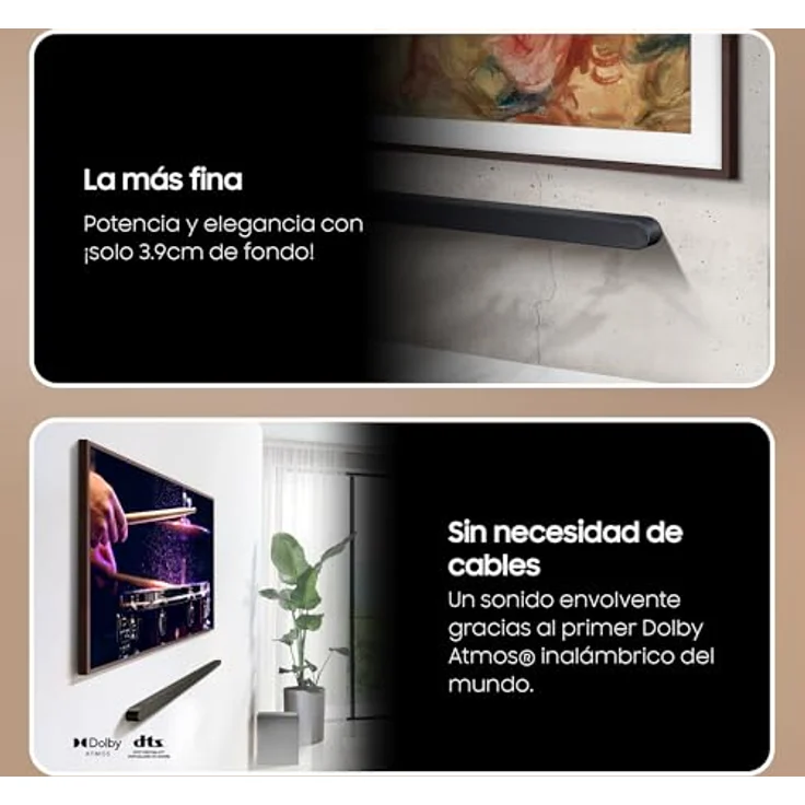 Samsung Soundbar HW-S700D/ZF - Ultra Slim-Design, Dolby Atmos kabellos, Q-Symphony, 3.1 Kanäle, SpaceFit Sound, Schwarz – Bild 2