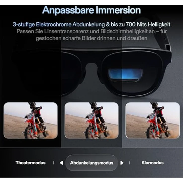 Xreal One Pro-L AR-Brille, Micro-OLED Display, USB-C, bis zu 310", schwarz – Bild 9