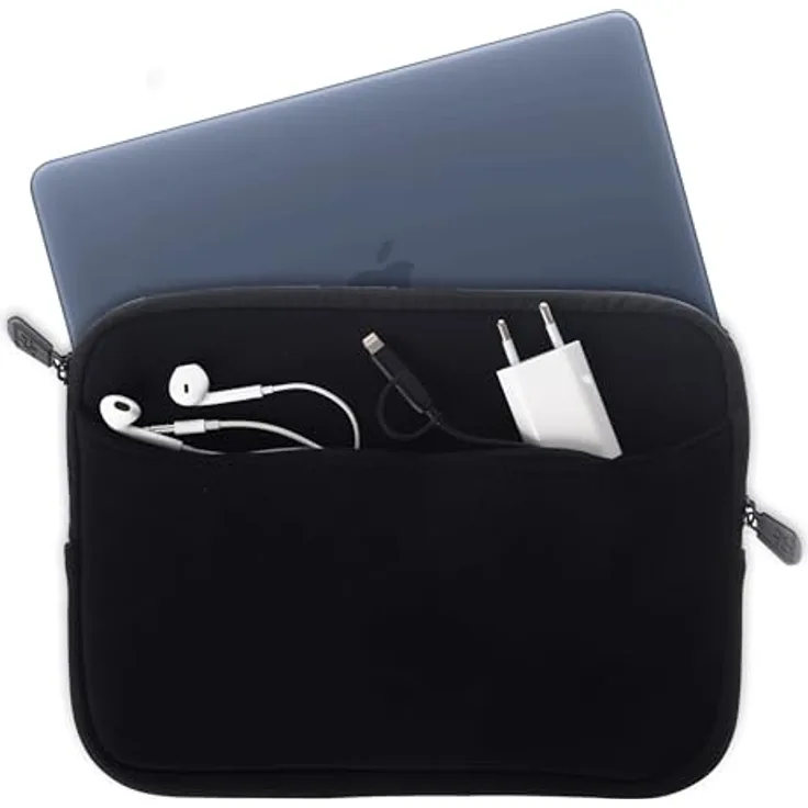 honju Darkroom Neopren Sleeve für Apple MacBook Neo, mit Mikrofaser Innenseite, großem Außenfach und leichtgängigem Reißverschluss