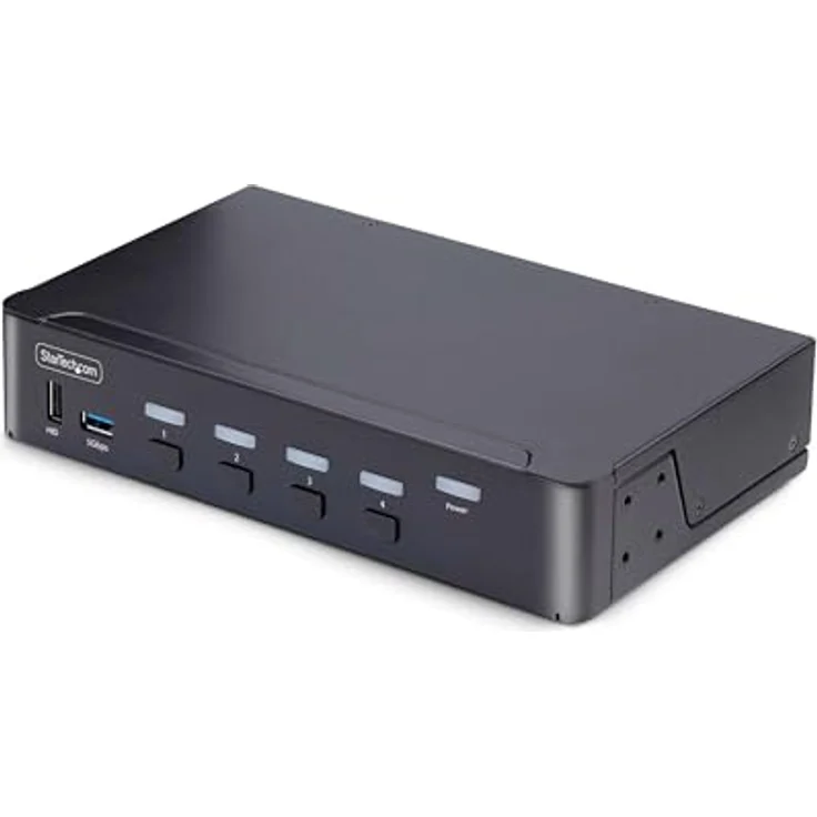 StarTech.com 4-Port 8K KVM-Switch DisplayPort 1.4, 8K 60Hz / 4K 144Hz, DP 1.4, 2X USB 3.0 Ports, 4X USB 2.0 HID Ports, KVM DisplayPort Umschalter, Taste & Hotkey, MST (D86A2-4-PORT-8K-KVM) – Bild 1