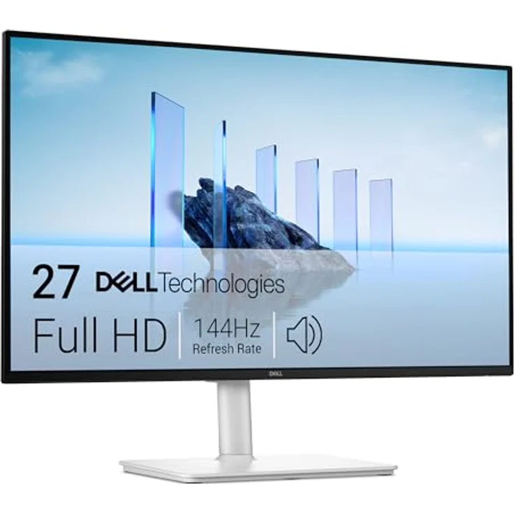 Dell 27 Plus Monitor S2725HSM, Full HD (1920x1080), 144Hz, IPS, 1ms MPRT, Höhenverstellbar, 99% sRGB, integrierte Lautsprecher, Weiß – Bild 1