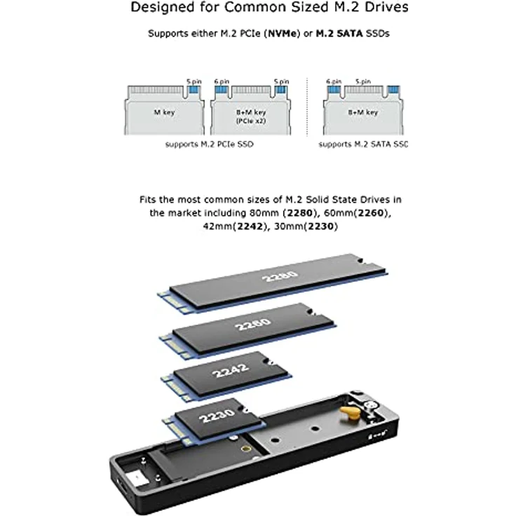 Akasa Vegas SSD Mate | M.2 SATA/NVME SSD auf USB 3.2 Gen 2 Aluminium-Gehäuse mit RGB-Lüfter | Externes RGB SSD Gehäuse, Werkzeugloser M.2-Gehäuseadapter | Inklusive Tragetasche – Bild 5