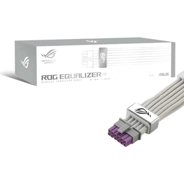 Asus ROG EQUALIZER White Edition, PC-Netzteil mit 16-pin PCI Stromversorgung, 75 cm