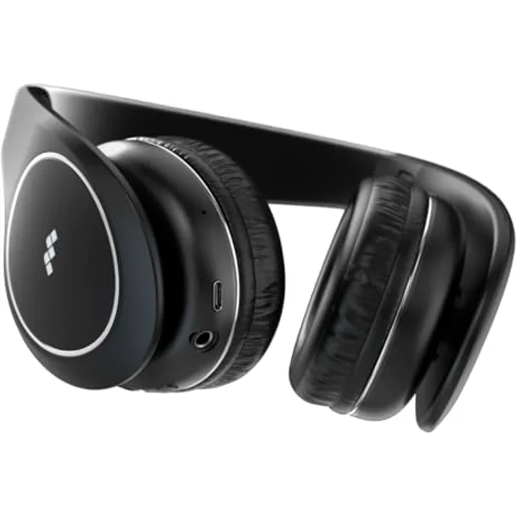 Meliconi Digital Smart Bluetooth Kopfhörer, Ergonomische Wireless TV Kopfhörer, Kompakte USB-Basis und langlebige Batterie, 2 Übertragungskanäle, in Schwarz – Bild 2