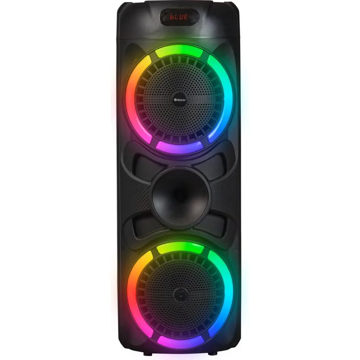 Sales Denver BPS-459, Bluetooth Lautsprecher mit 2x200W Leistung, tragbar, LED-Lichteffekte, Bluetooth, Schwarz