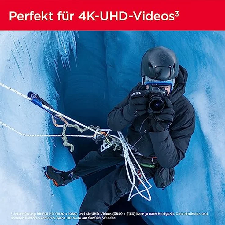 SanDisk Extreme PRO SDXC UHS-I Speicherkarte 128 GB (V30, Übertragungsgeschwindigkeit 200 MB/s, U3, 4K UHD Videos, SanDisk QuickFlow-Technologie, temperaturbeständig) – Bild 4